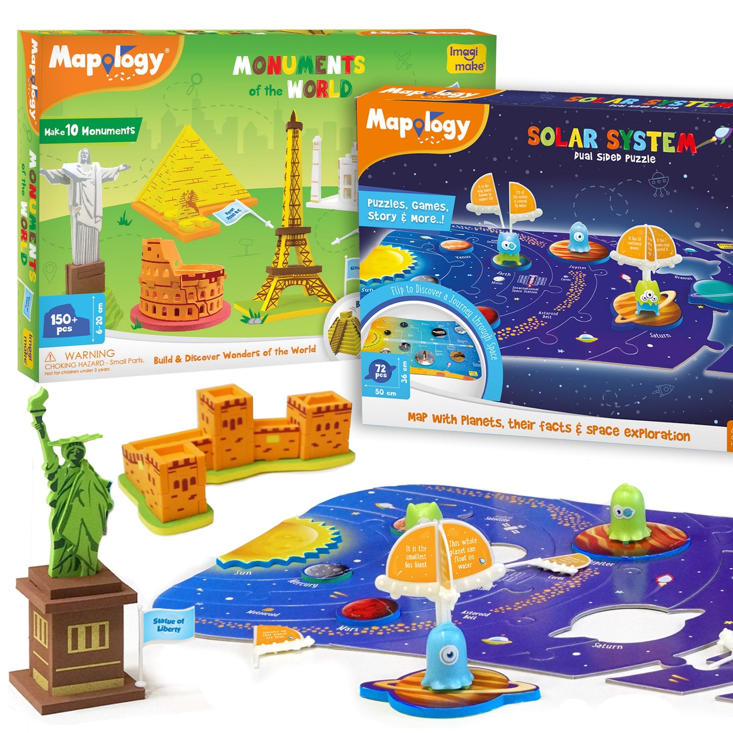 Mapology Combo Kit - World Monuments with Solar System