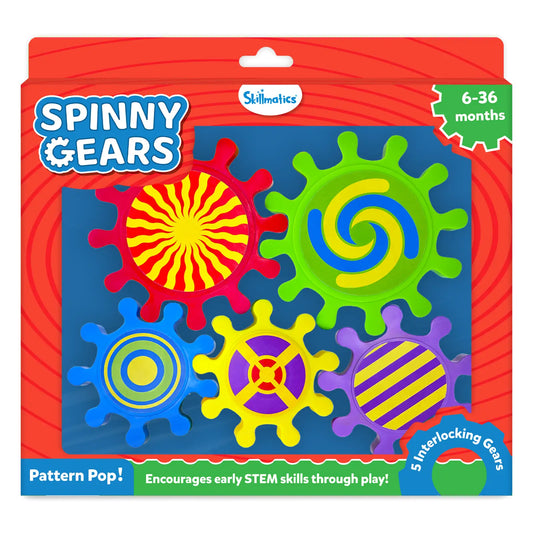Spinny Gears: Pattern Pop | 5 Interlocking Gears (Ages 6-36 months)