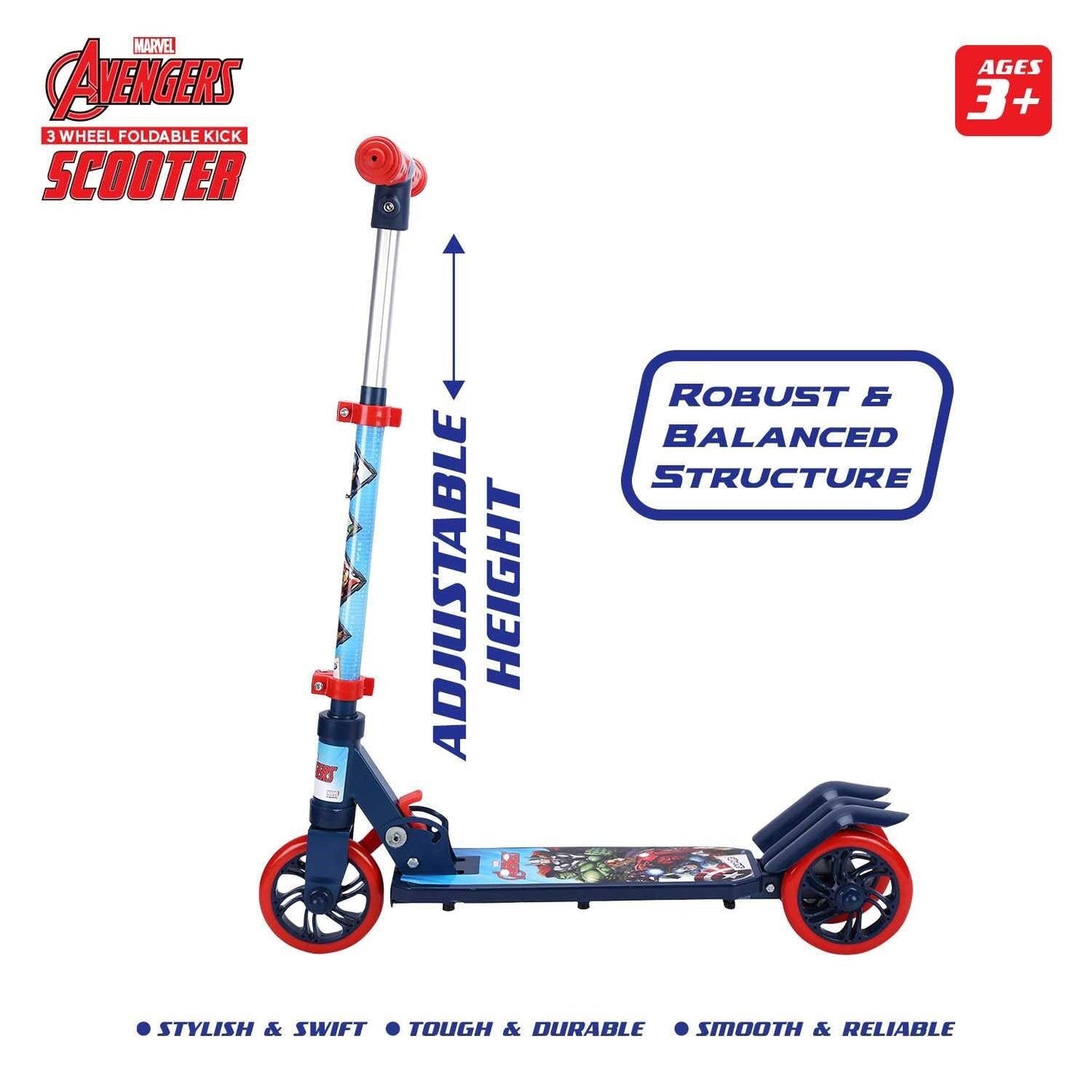 Avengers 3 Wheel Foldable Kick Scooter