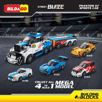 Bildago Street Blaze - Phantom GT Sports Car (SP13420) - 3-in-1 Model (149 PCS)