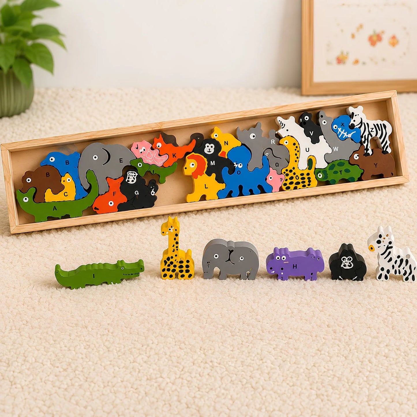 Bluebells Toys Kerjoy Animal Parade A to Z Learning Educational Fun Toy for Kids Montessori Preschool Activity