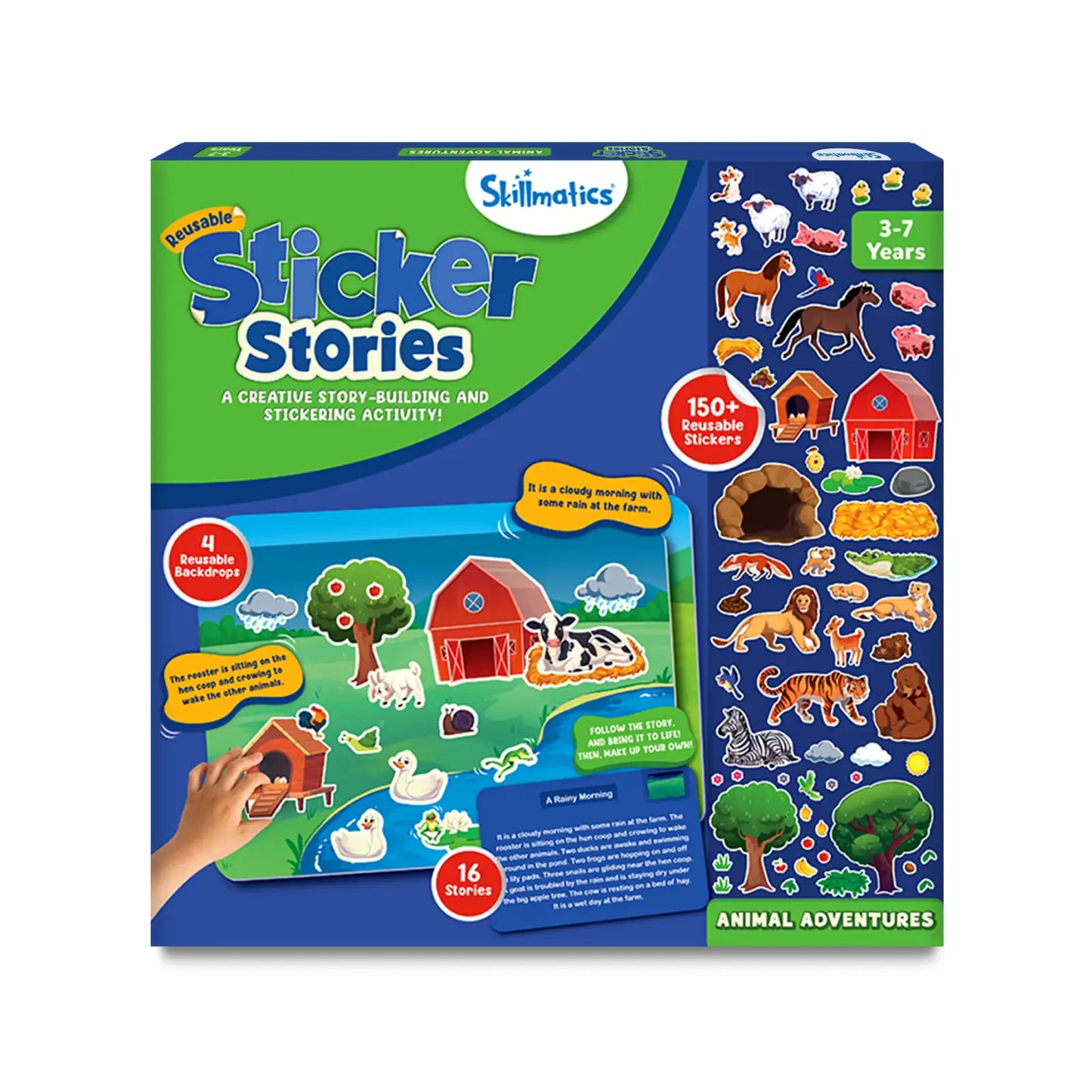 Sticker Stories - Animal Adventures | Creative Storytelling Kit (ages 3-7)