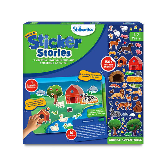 Sticker Stories - Animal Adventures | Creative Storytelling Kit (ages 3-7)