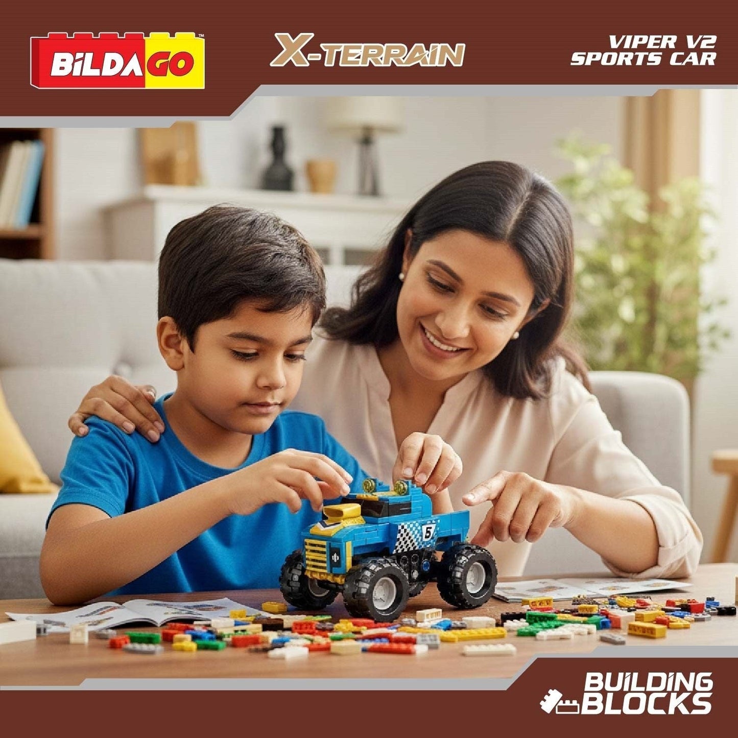 BILDAGO X-Terrain - VIPER V2 SPORTS CAR (SP13423) - 3-in-1 Model (126 PCS)