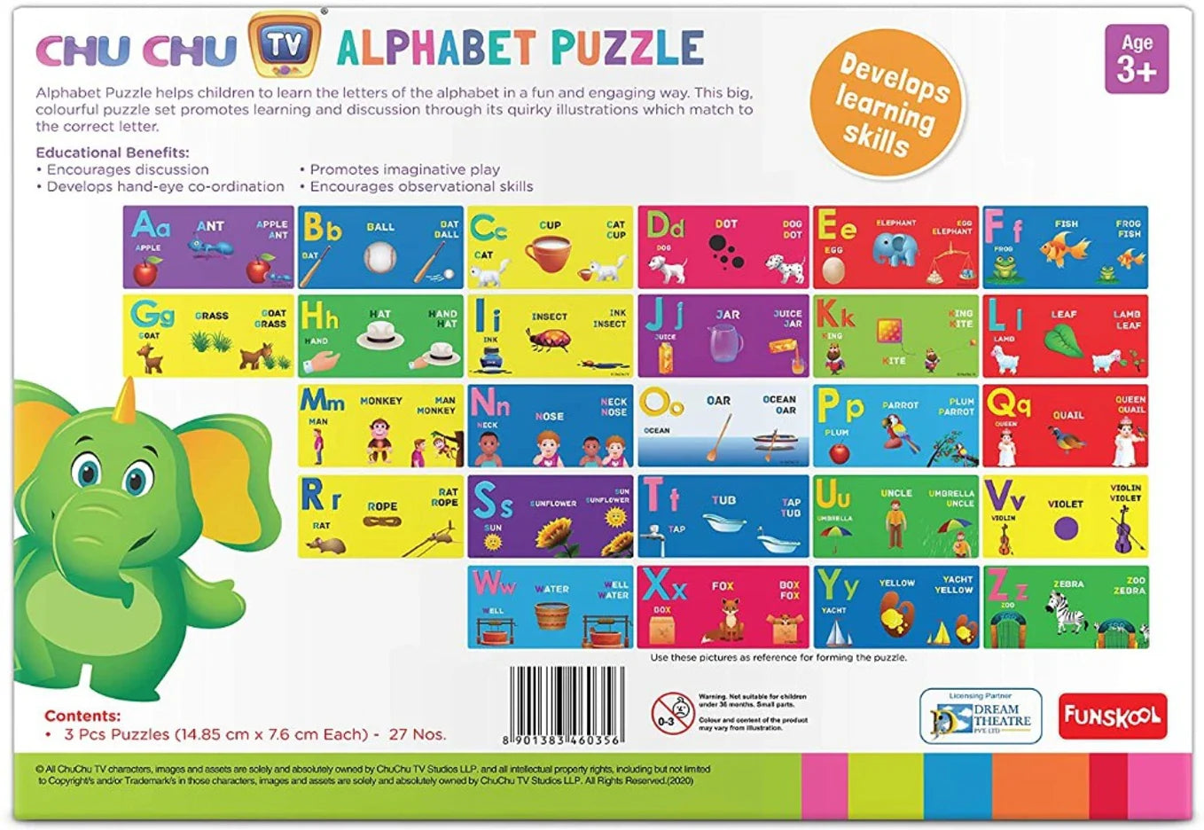 ChuChu TV Alphabet Puzzle | 26-Piece Educational Alphabet Learning Puzzle for Kids | Age 3+ Years