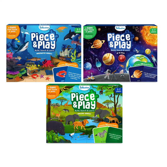 Piece & Play: Pack of 3 | Floor Puzzle & Game (ages 3-7)