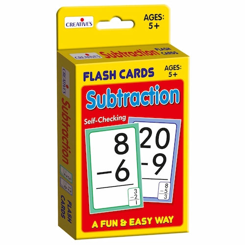 Subtraction Flash Cards  Self-Checking Math Learning (5+)