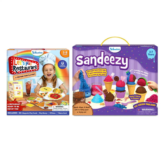 Ice Cream & Restaurant Pretend Play Set (ages 3-8)