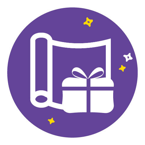 Gift Wrap (Purple/yellow) (one per item)