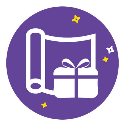 Gift Wrap (Purple/yellow) (one per item)