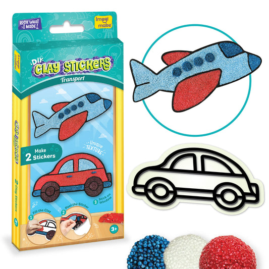DIY Clay Stickers Transport