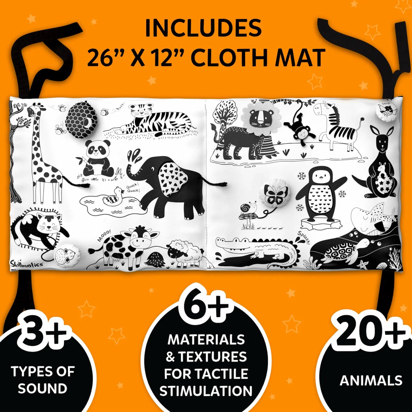 High Contrast Sensory Cloth Mat (0-18 months)