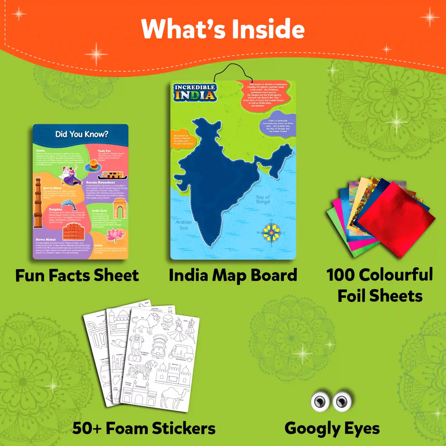 Foil Fun Incredible India | No Mess Art Kit (Ages 4-12)