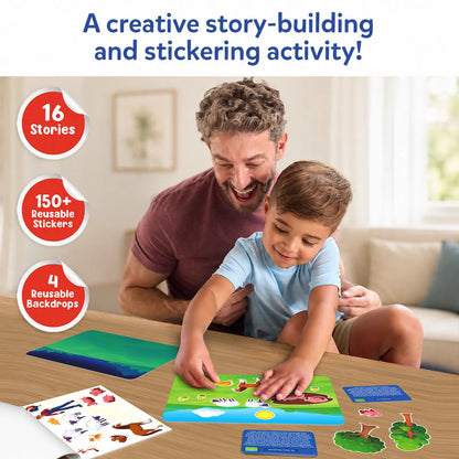 Sticker Stories - Animal Adventures | Creative Storytelling Kit (ages 3-7)