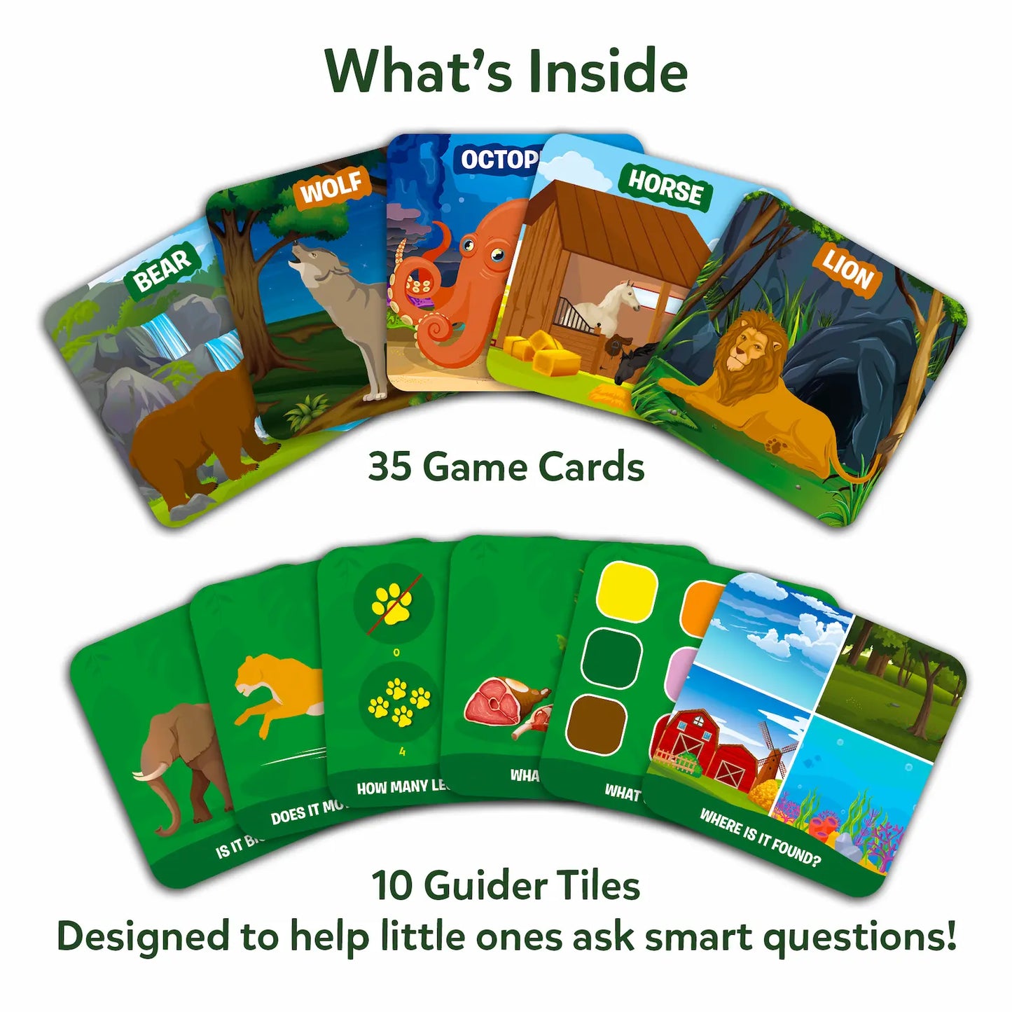 Guess in 10 Junior: World of Animals | Trivia Card Game (ages 3-6)