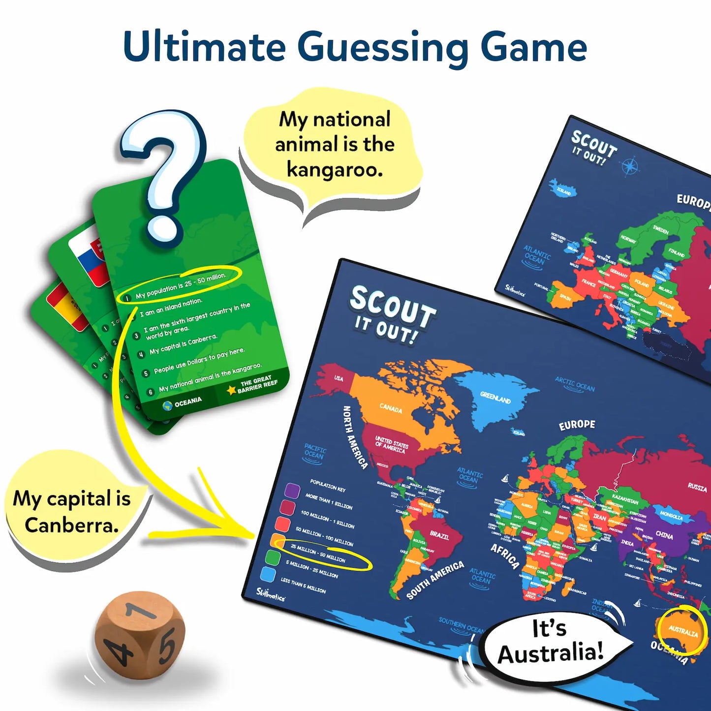 Scout it Out: Countries of The World | Trivia Board Game (ages 7+)