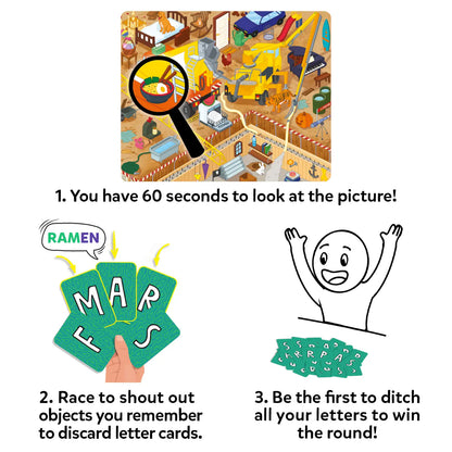Who Saw What? In 60 Seconds: Fast-Paced Memory Game for Kids | Gifts for Ages 7+