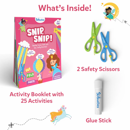 Snip Snip: Unicorns & Princesses | Art & Craft Activity Kit (ages 3-7)