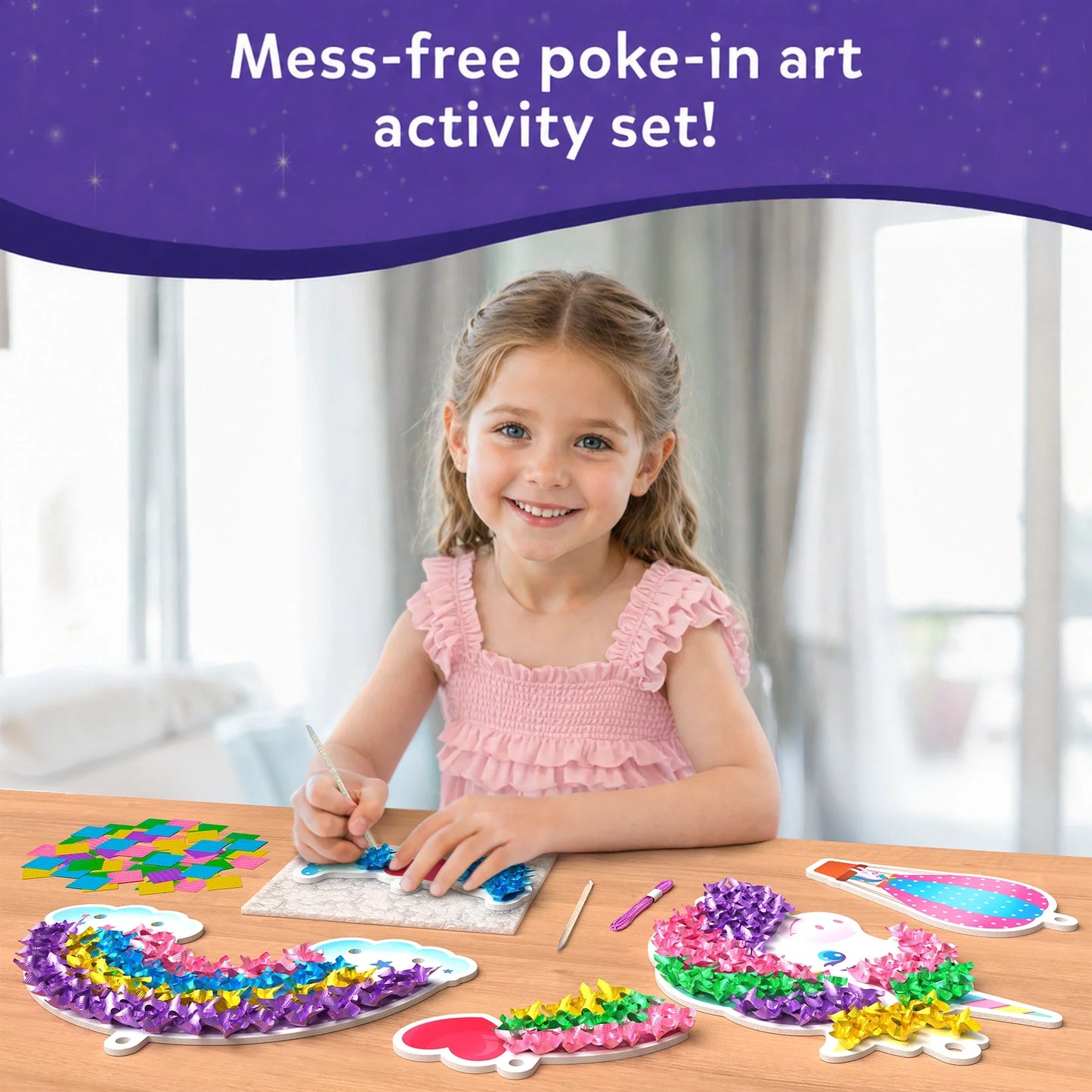 Poke-in Art: Magical Unicorn Dream Decor | No Mess Art for Kids (ages 4-9)