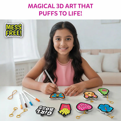 Aqua Puffs: Girl Power | 3D Art Kit | Gifts for Girls Ages 4-10
