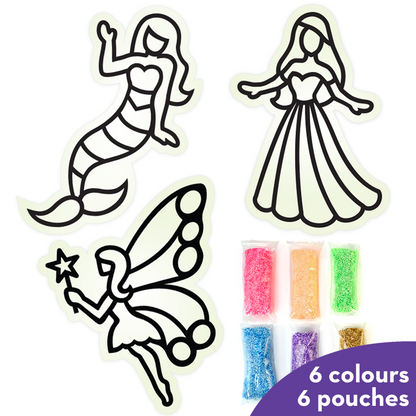 Pack of 6 - Clay Stickers Princess
