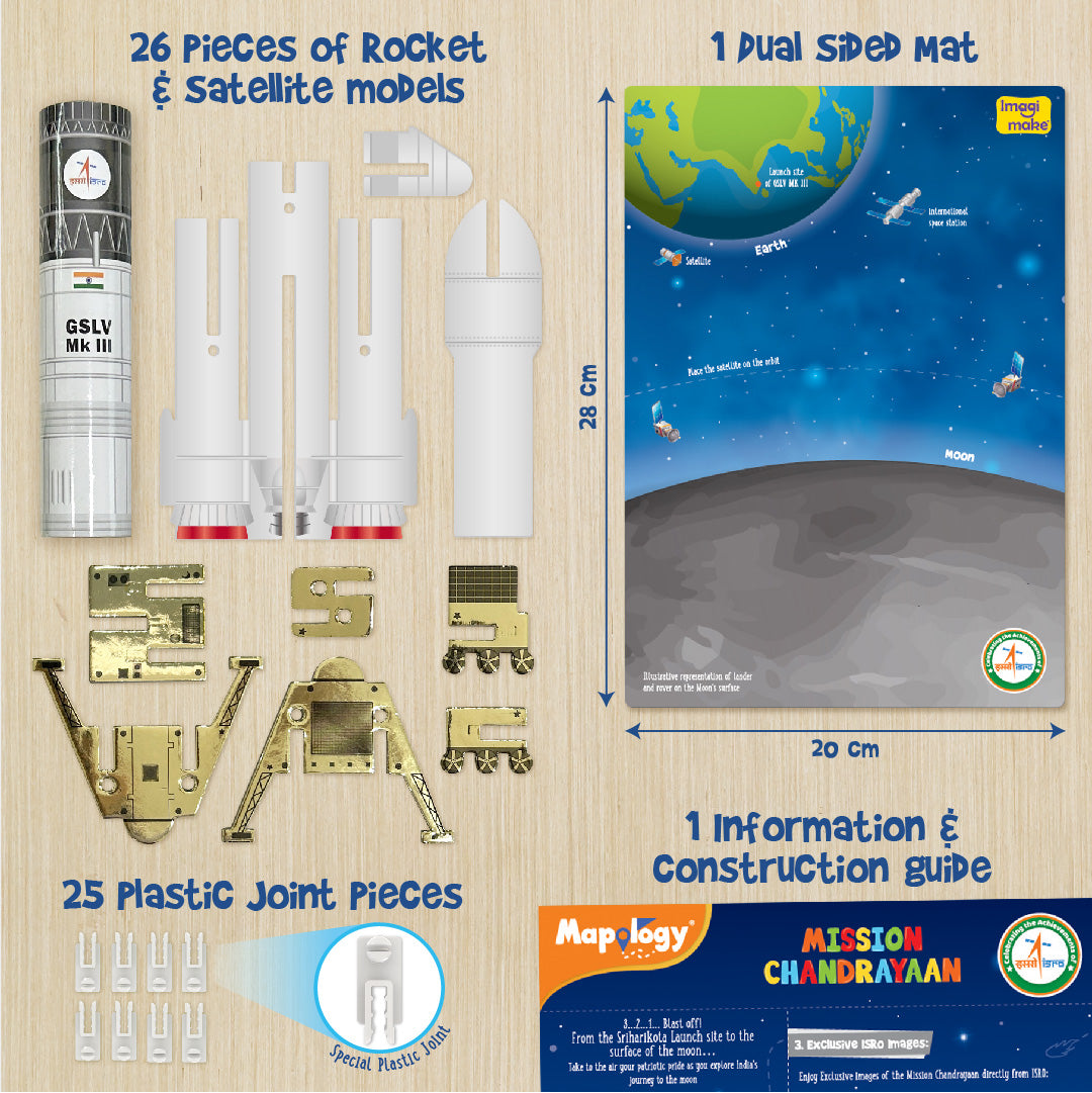 Pack of 12 Mapology Mission Chandrayaan Project Kit