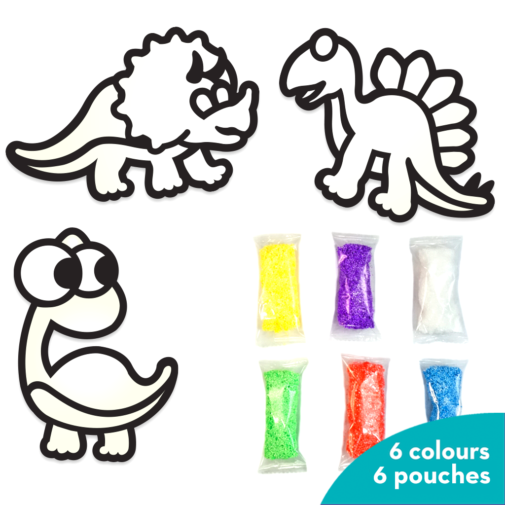 Pack Of 6 Assorted Clay Stickers - 3 Design Set