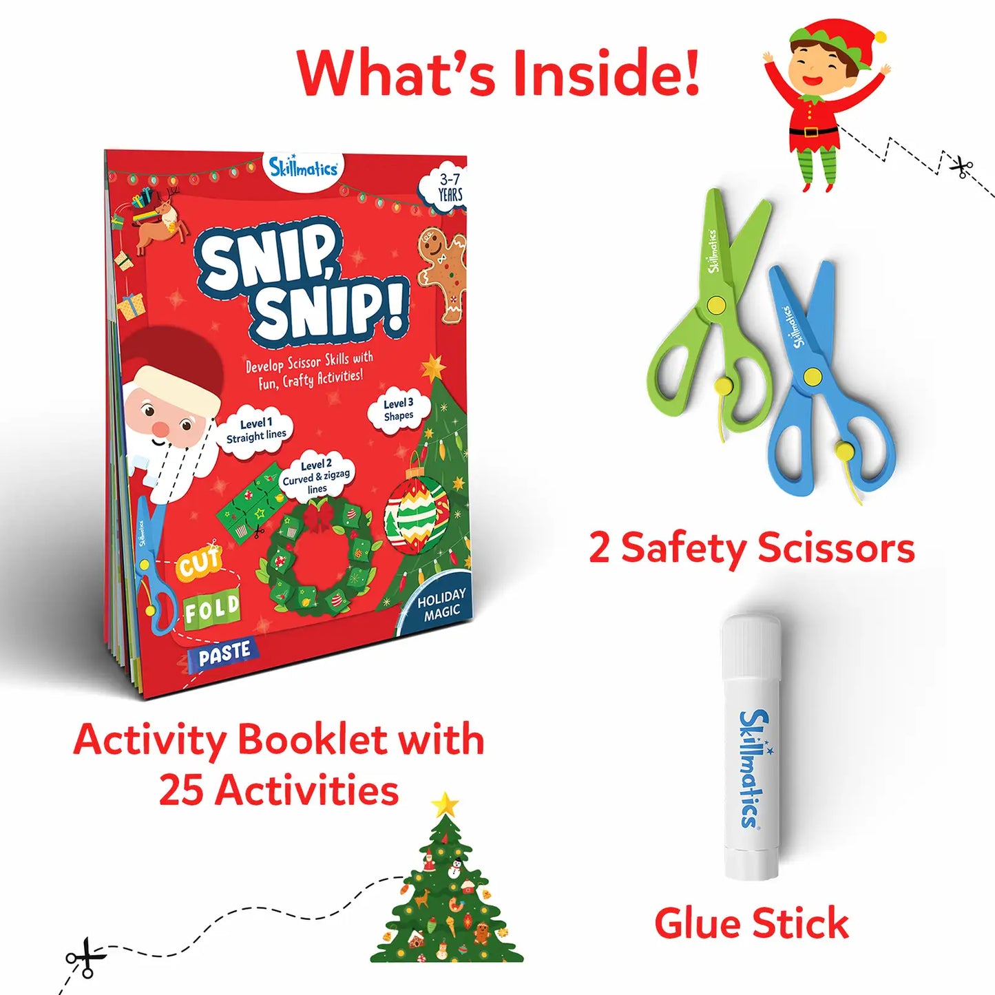 Snip Snip: Holiday Magic | Art & Craft Activity Kit (ages 3-7)