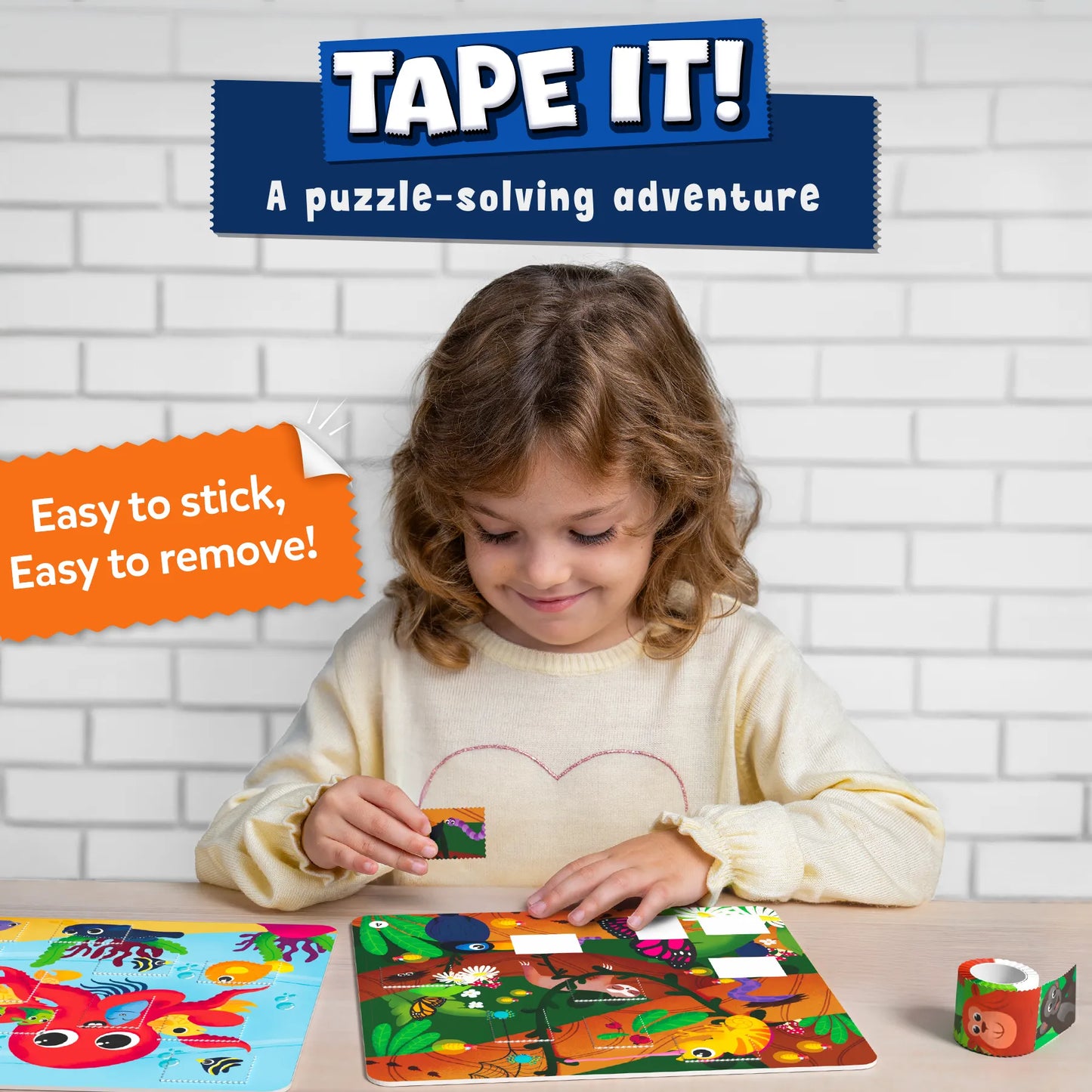 Tape It: Animal Adventures | Sticker Puzzle Activity (Ages 4-8)