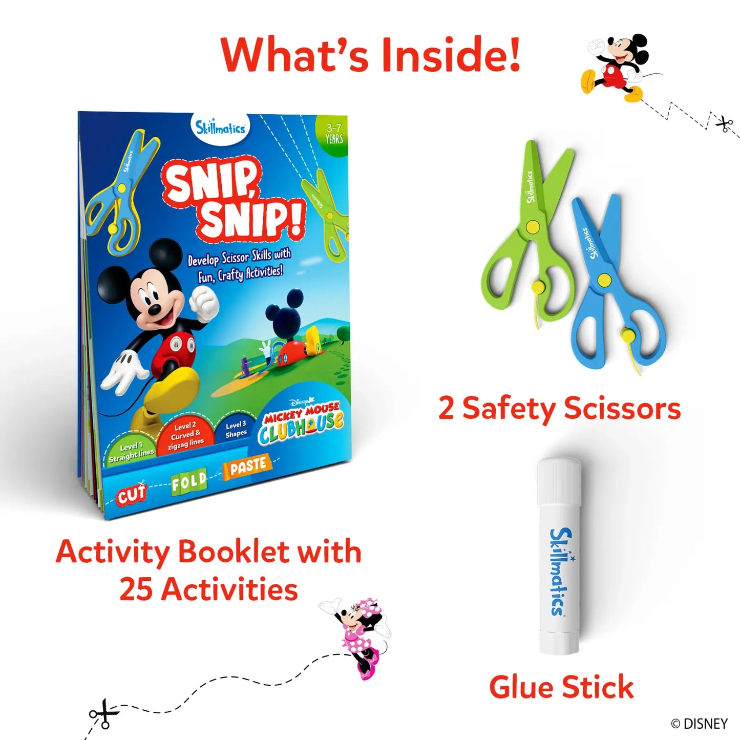 Snip Snip: Mickey Mouse Clubhouse | Art & Craft Activity Kit (ages 3-7)
