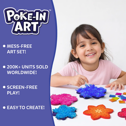 Poke-in Art: Flower Bouquet | No Mess Art for Kids (ages 4-9)