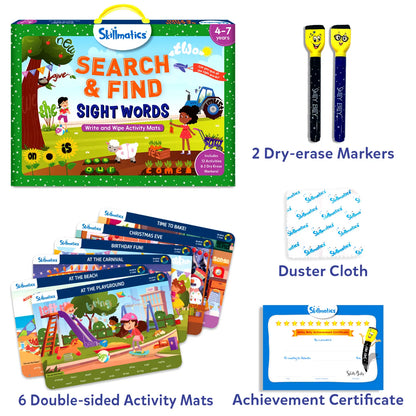 Search & Find Sight Words | Reusable Activity Mats (ages 3-6)