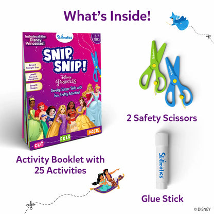 Snip Snip: Disney Princess | Art & Craft Activity Kit (ages 3-7)