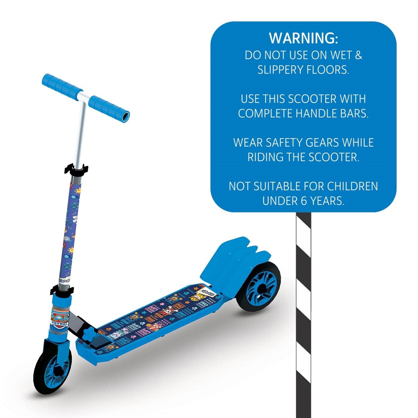 Skoodle Paw Patrol 3 Wheels Kick Scooter (Dark Blue)