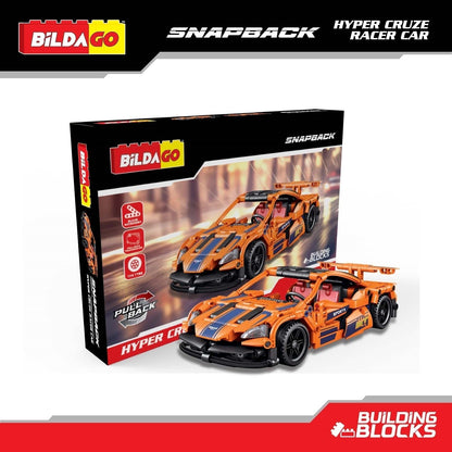 Bildago Snapback Racers - Hyper Cruze (SP13443) - Pull back Racer Car (420 PCS)