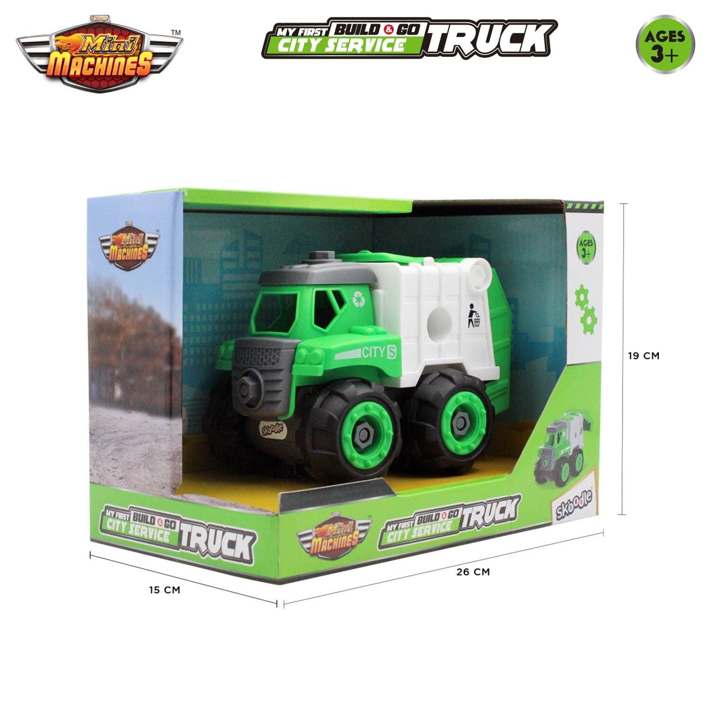 Skoodle Build & Go Garbage Compactor Truck