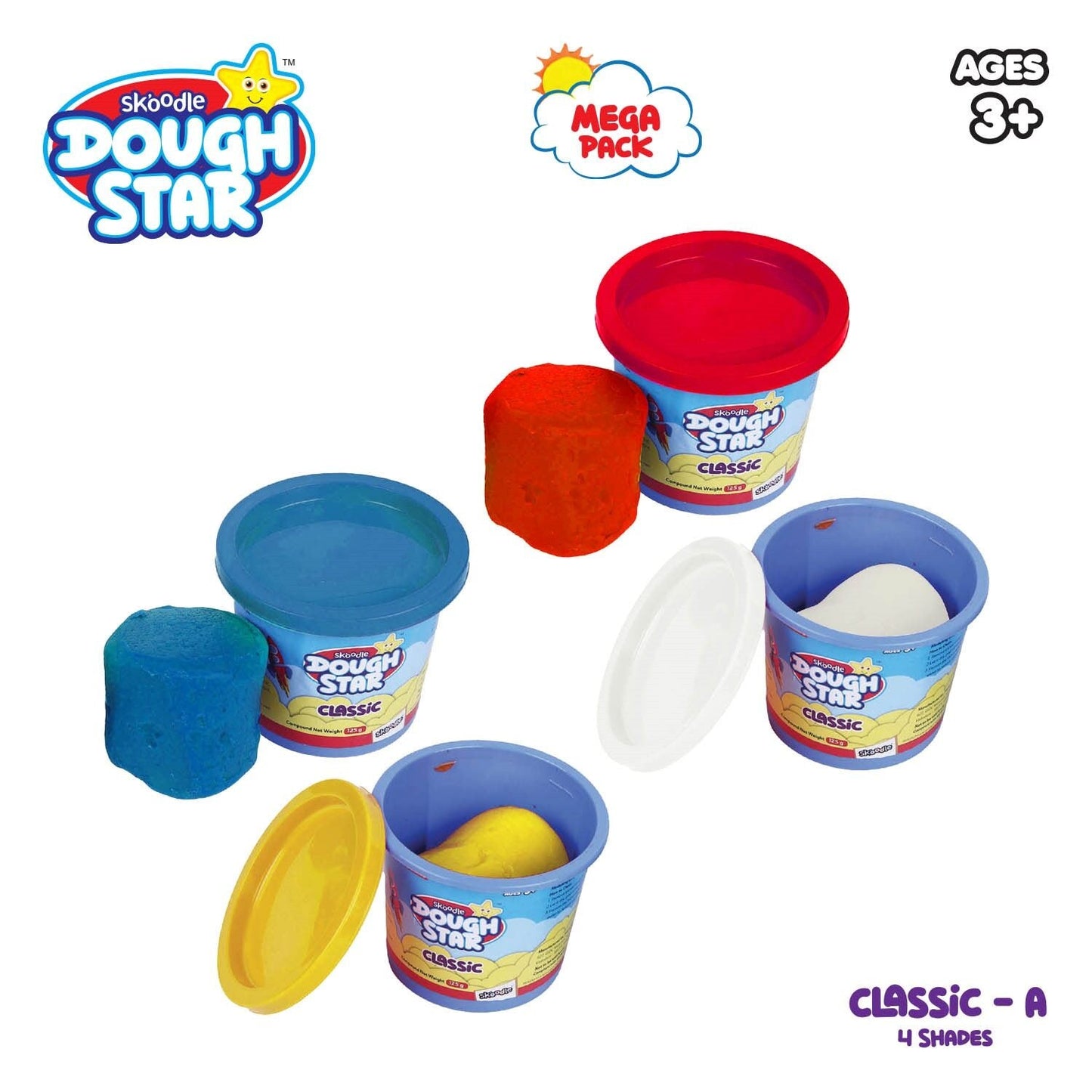 Skoodle Dough Star Mega 125 Gm - Pack Of 4A