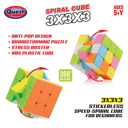 Skoodle Quest Spiral Cube (3X3X3)