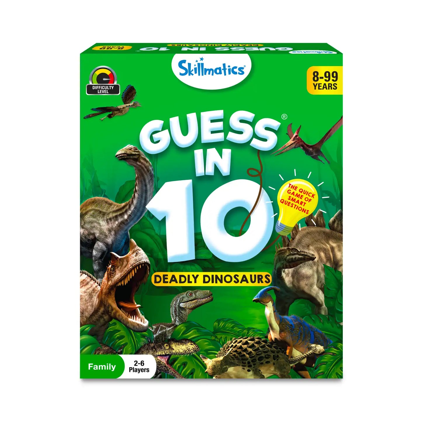 Guess in 10: Deadly Dinosaurs | Trivia card game (ages 8+)