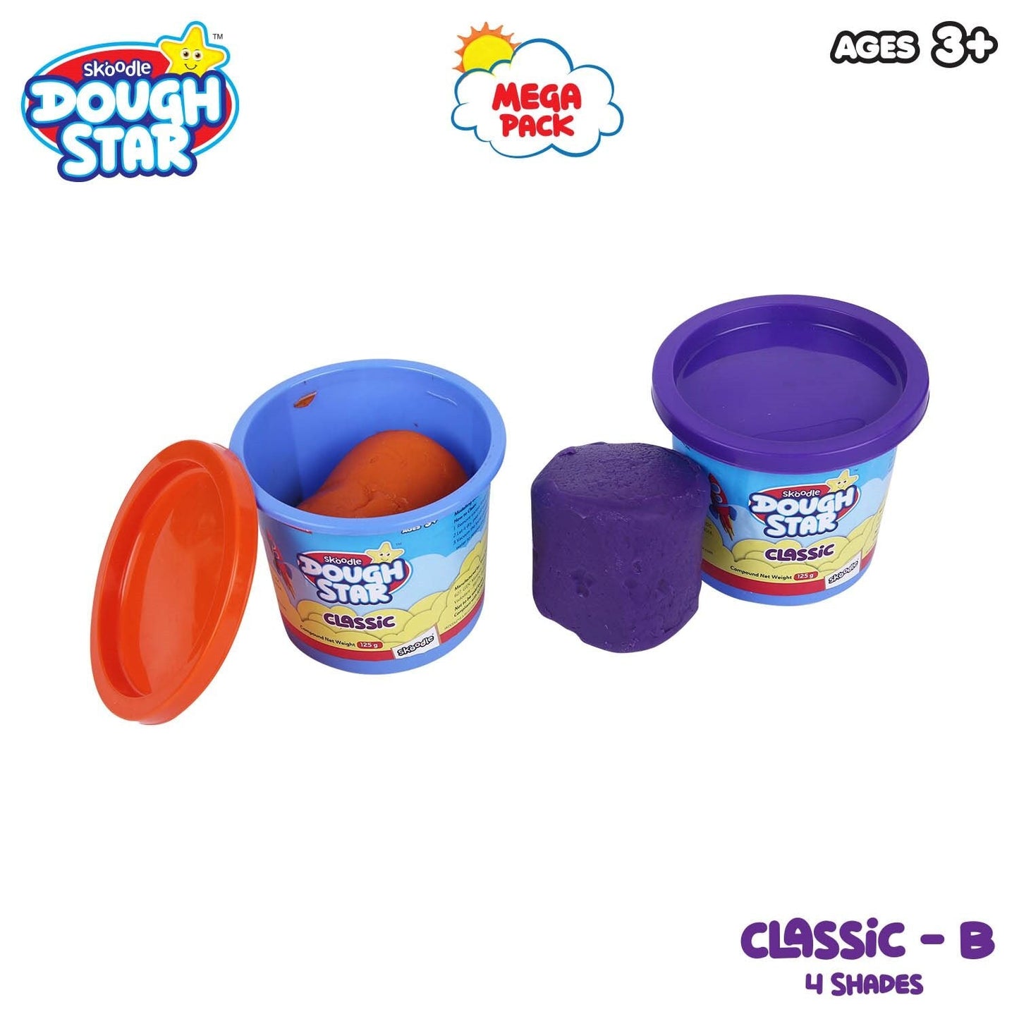 Skoodle Dough Star Mega 125 Gm - Pack Of 4B
