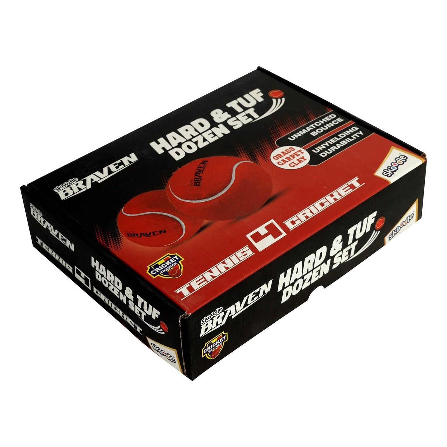 Skoodle Braven Tennis4Cricket Hard & Tuf Ball (Set Of 12)