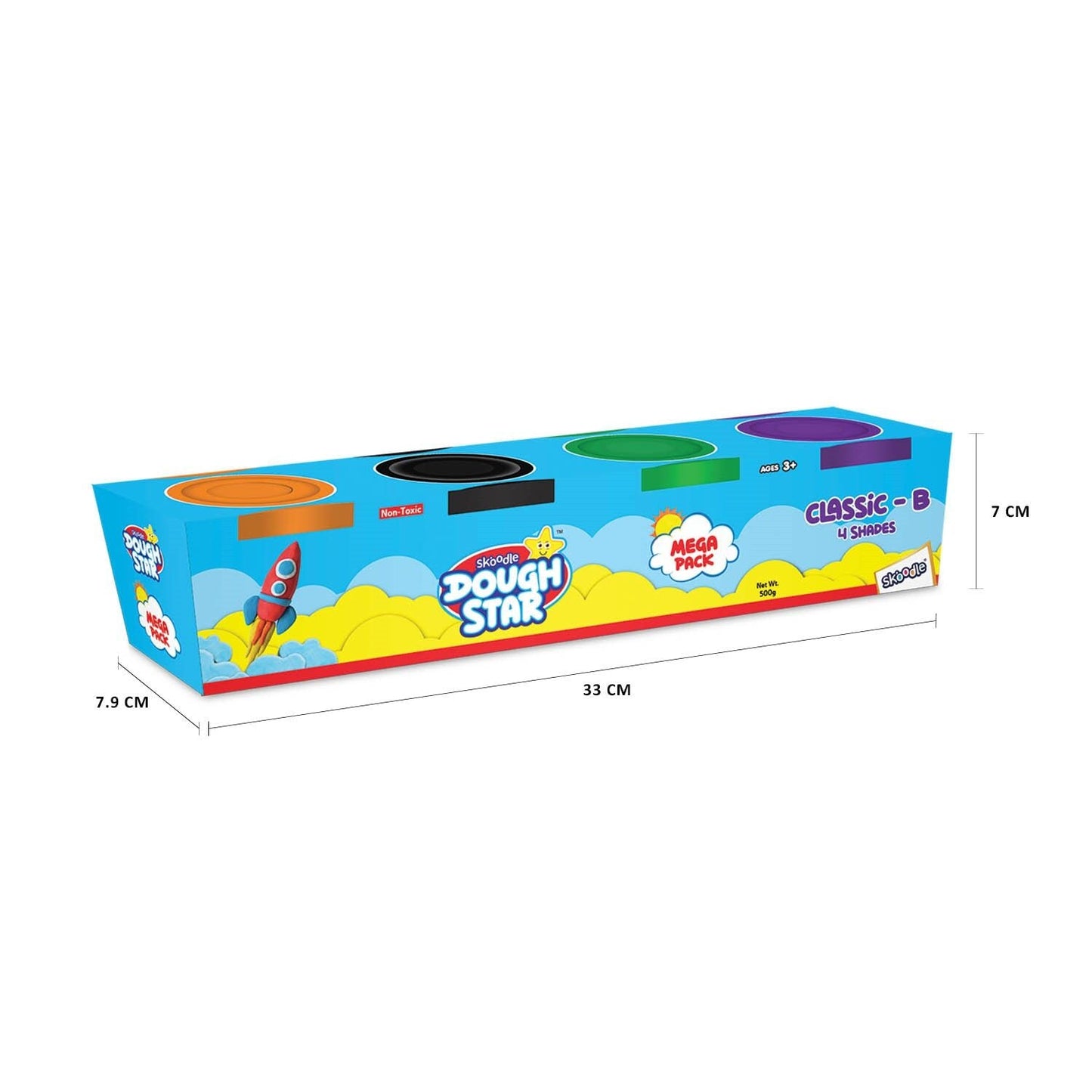 Skoodle Dough Star Mega 125 Gm - Pack Of 4B