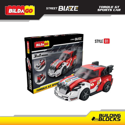Bildago Street Blaze - Torque GT Sports Car (SP13419), 3-in-1 Model (150 PCS)