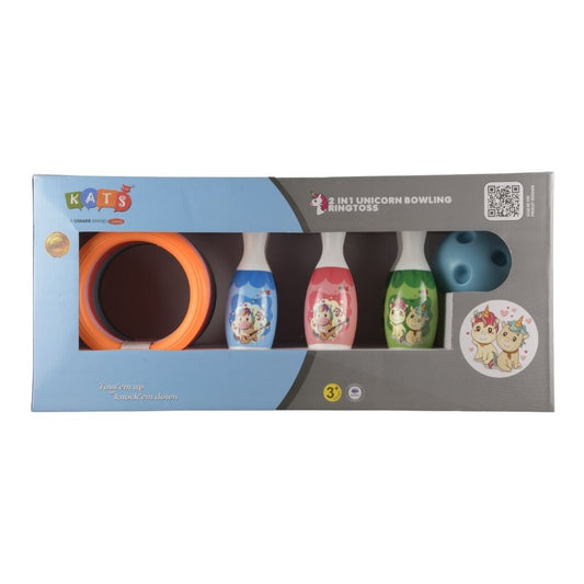 2 In 1 Unicorn Bowling Ringtoss