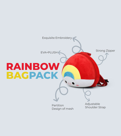 Rainbow Backpack – 3D Shark Bag for Kids | Lightweight Waterproof EVA + Plush