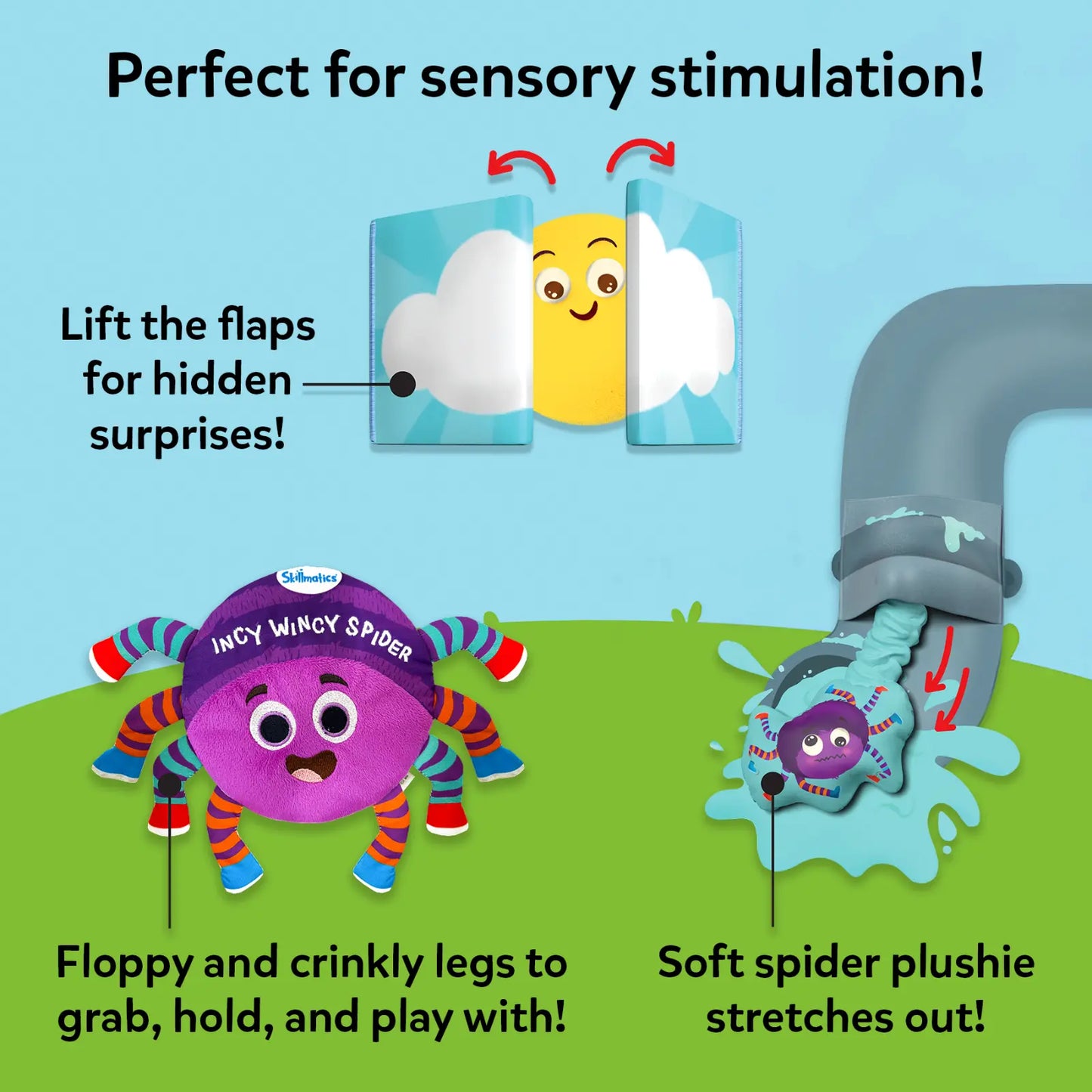 Incy Wincy Spider: Interactive Sensory Cloth Book (6–24 months)