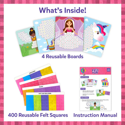 Felt Fun: Unicorns & Princesses | Reusable 3D Craft Kit (ages 3-8)
