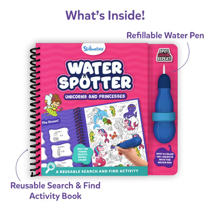 Water Spotter: Unicorns & Princesses | Reusable Search & Find Book (ages 4-8)