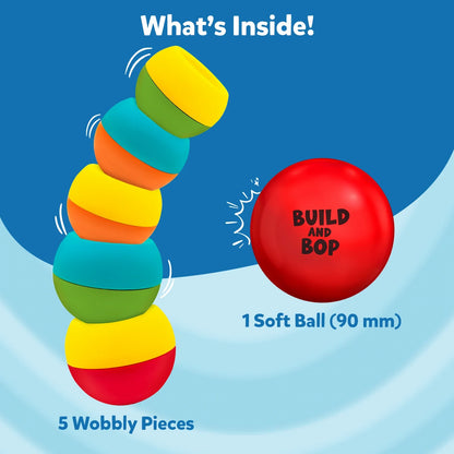Build And Bop: Stacking & Toppling Toy for Toddlers (ages 1-4)