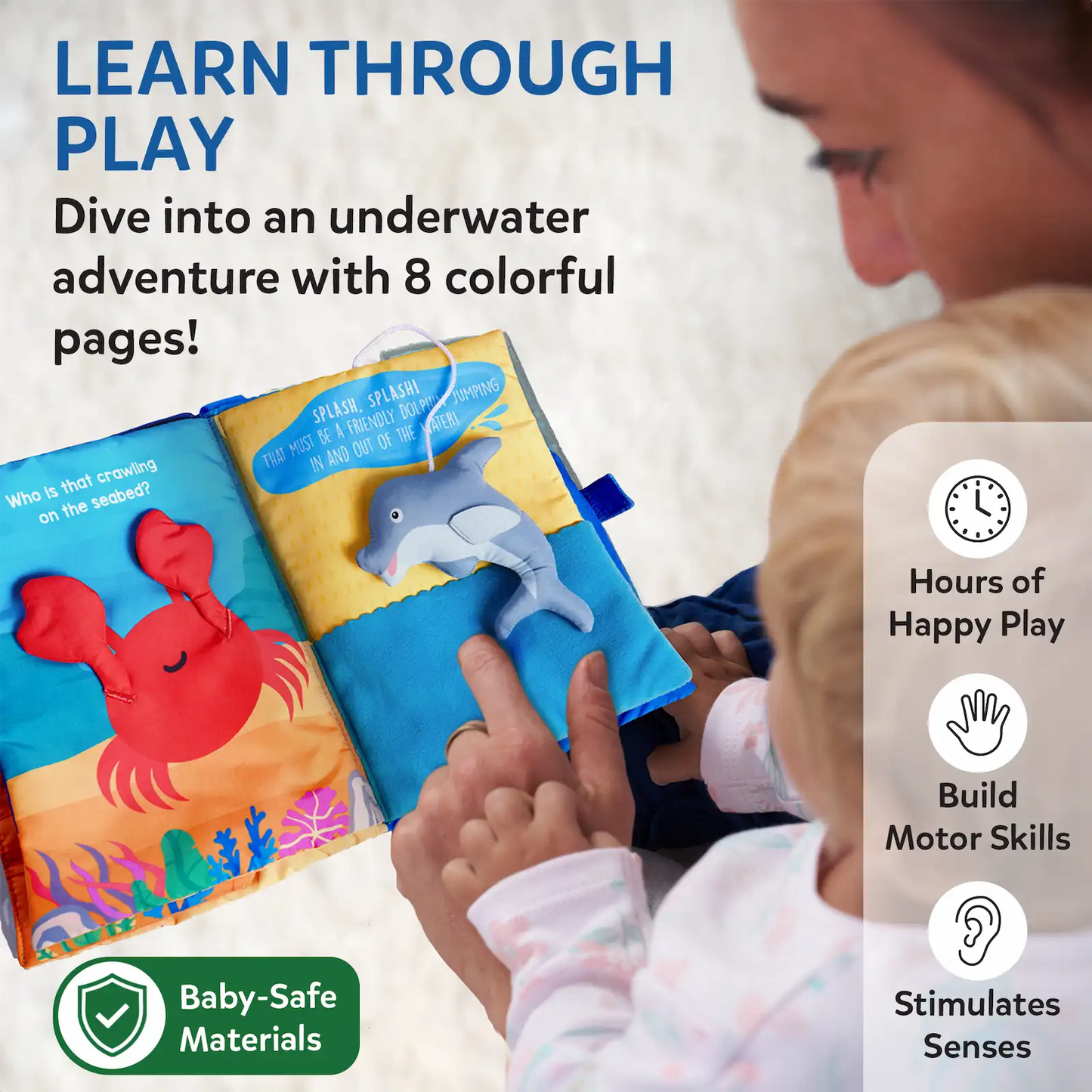 Peek-A-Boo: Under The Sea | Interactive Cloth Book (Ages 6+ months)